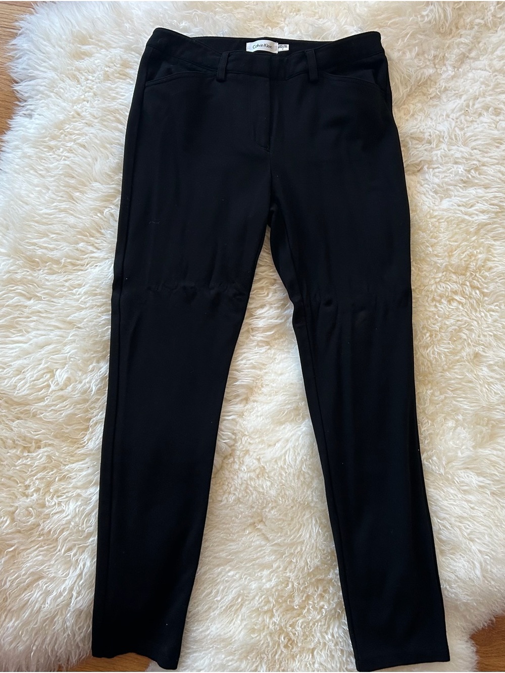 Calvin Klein Black Slim Ponte Ankle Pants